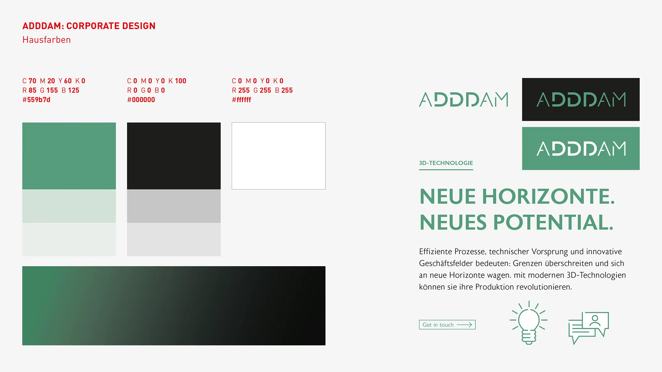 ADDDAM Corporate Design Farben