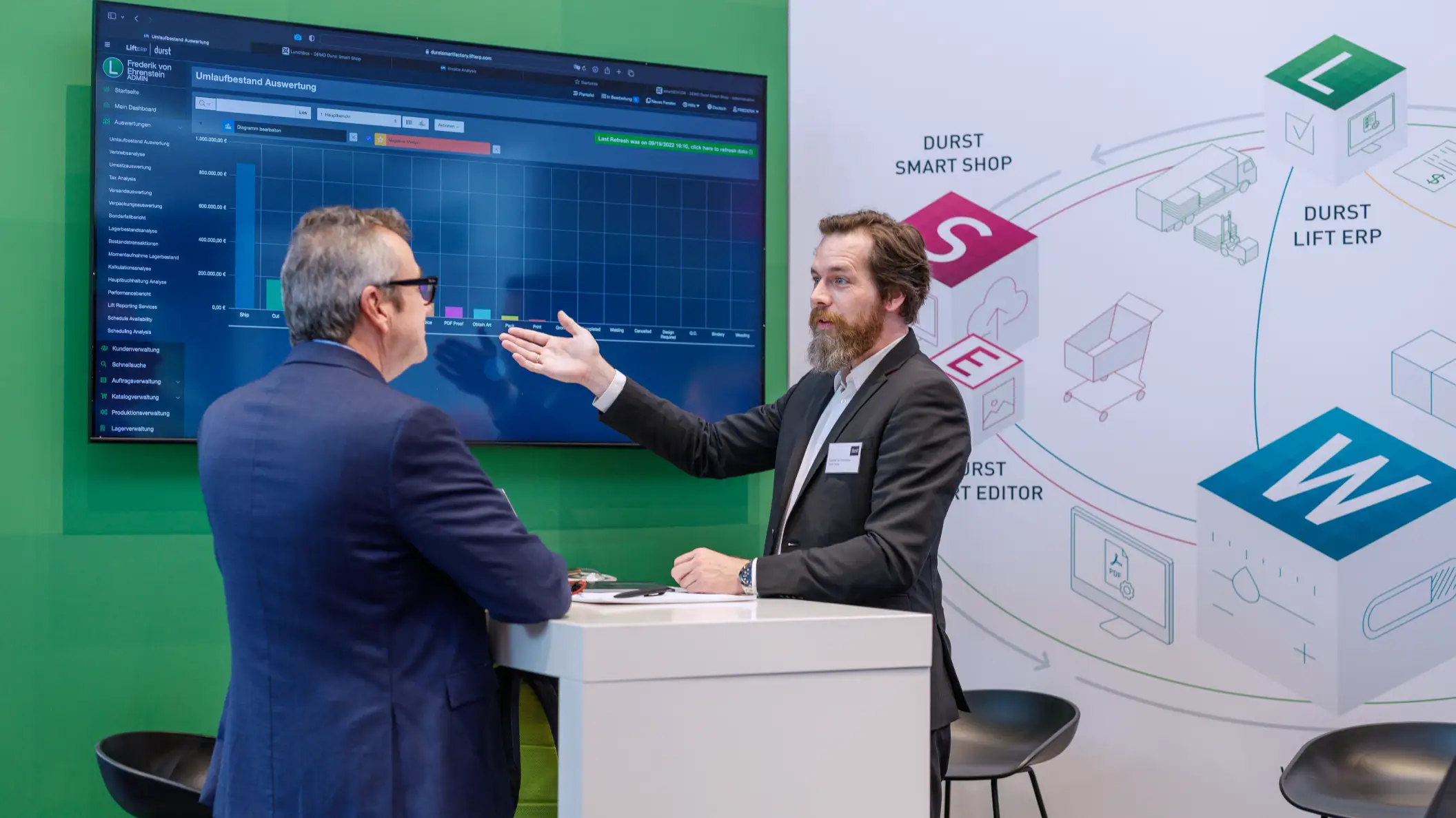 Durst Group Messestand FESPA 2023, Software and Services Beratung