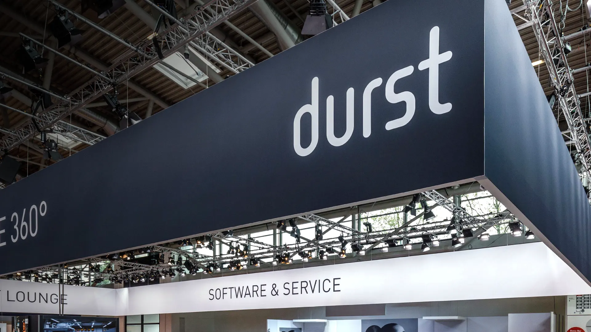 Durst Group Messestand FESPA 2023, Gesamtansicht