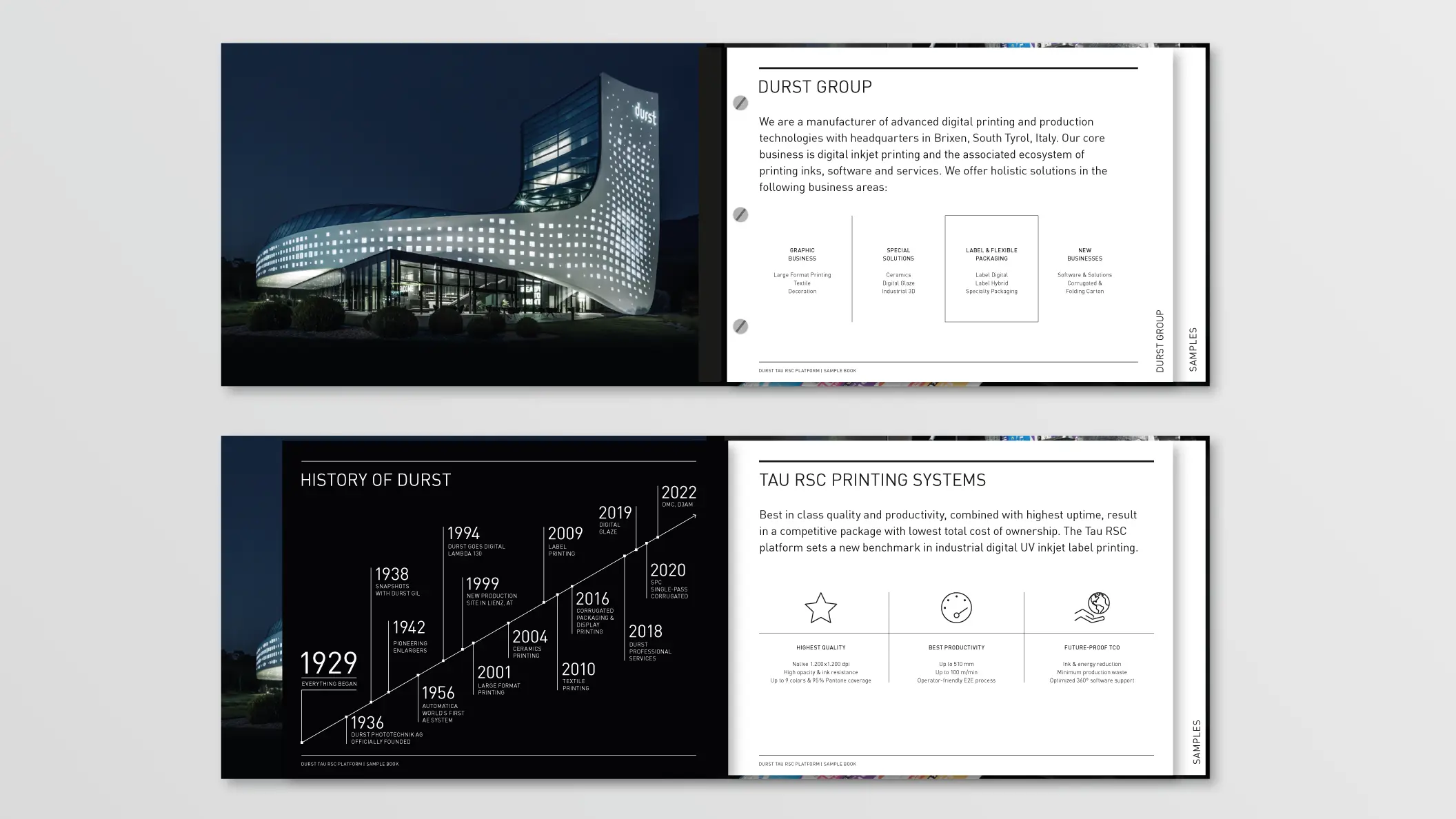 Durst Group, Samplebook, innen