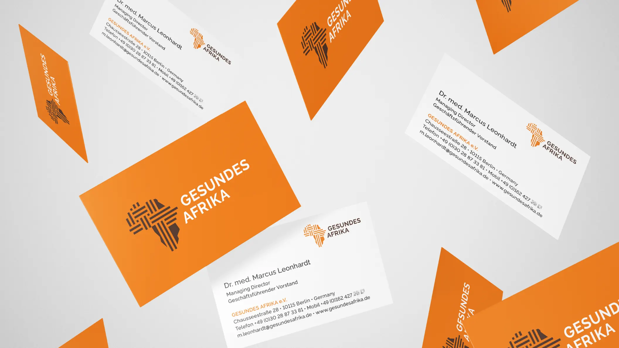 Gesundes Afrika Corporate Design Visitenkarten