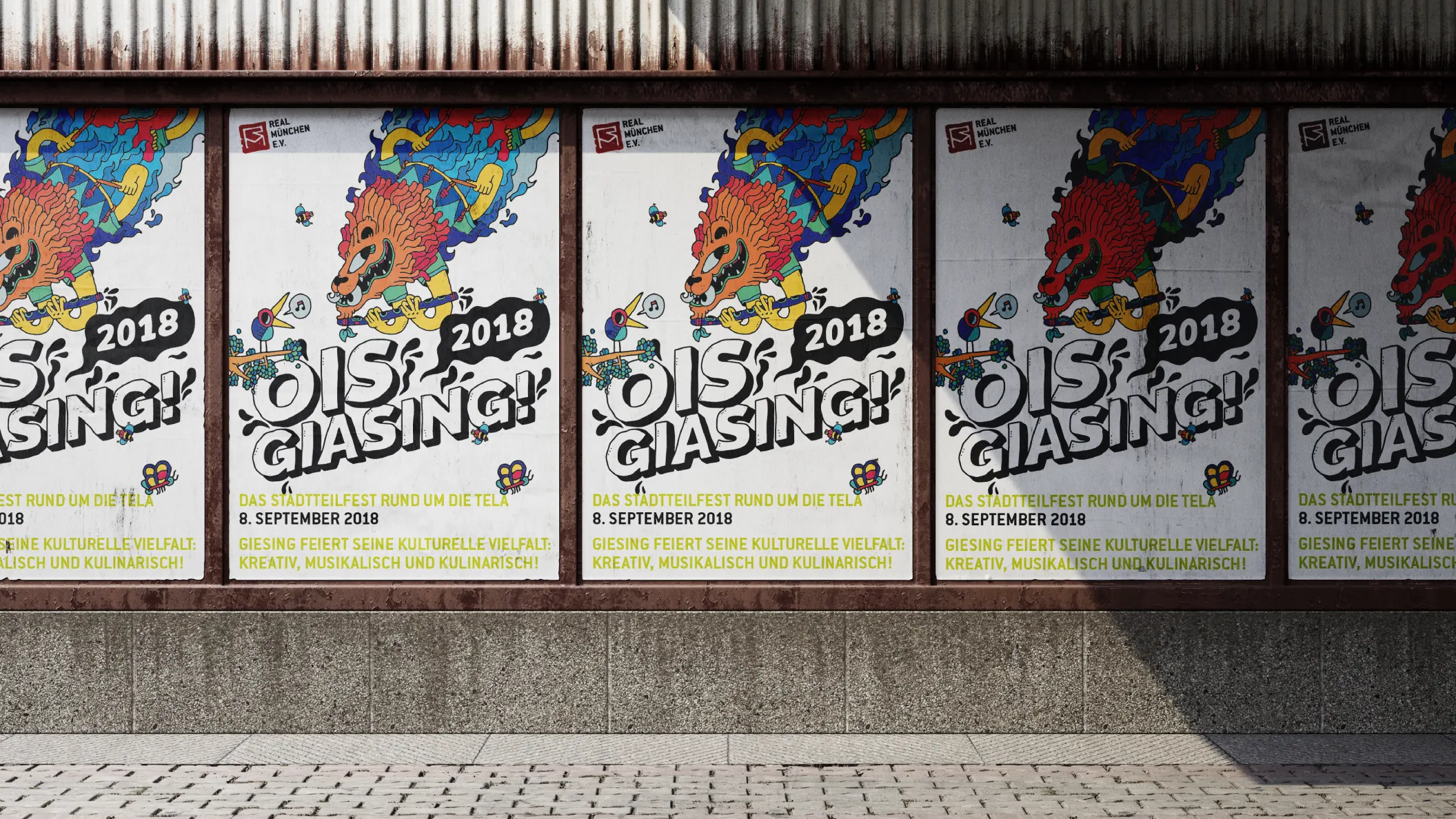 Stadtteilfest Ois Giasing 2018, Plakate